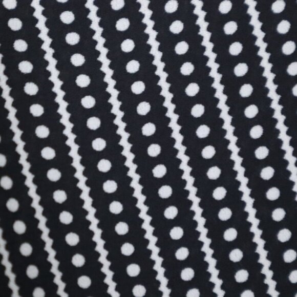 MICRO DOT V-NECK BLOUSE M Max Studio Black White Stripes Office Work Blouson Y2K - Picture 3 of 9